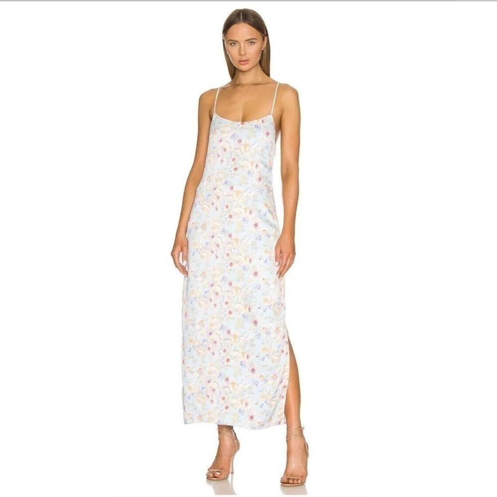 SOMETHING NAVY DRESS FLORAL Blue